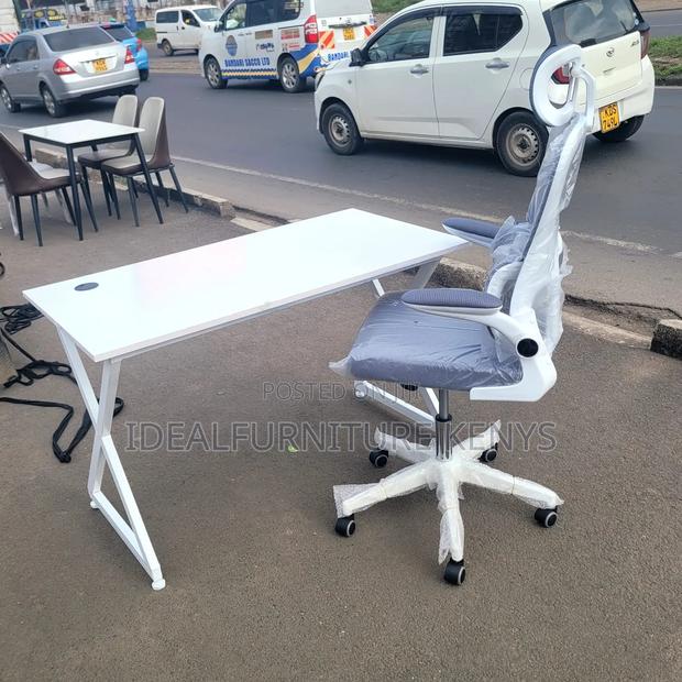 Ergonomic Mesh Office Chair Grey With Headrest
