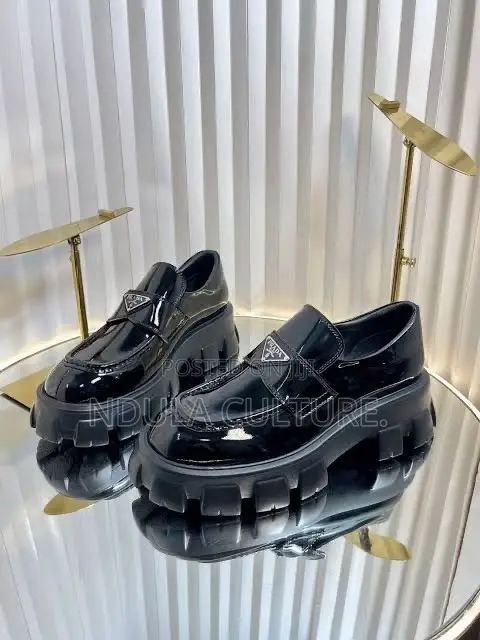 Prada Monolith Lug Sole Loafers