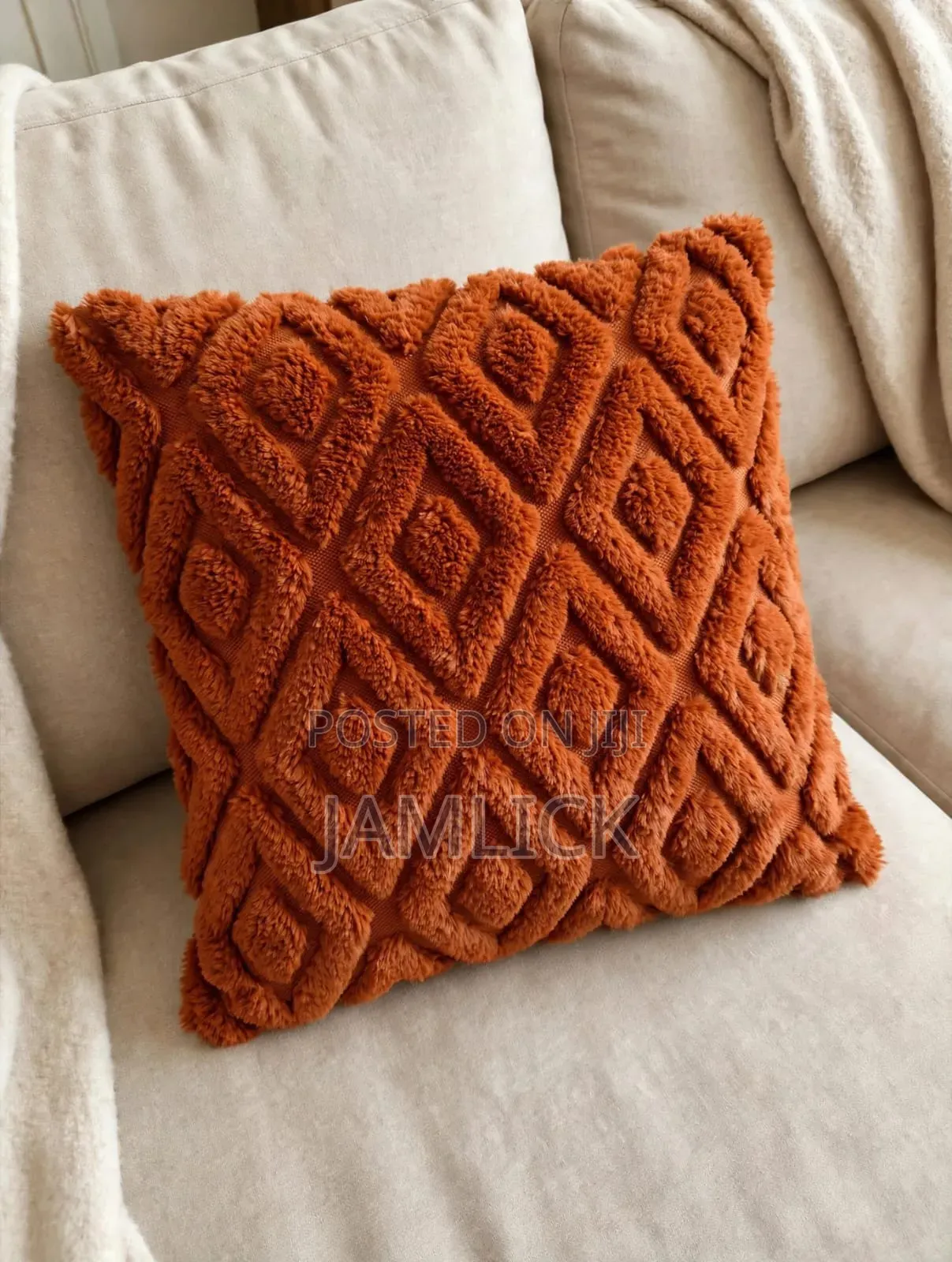 Soft Textured Diamond Pattern Throw Pillow Case - Sv