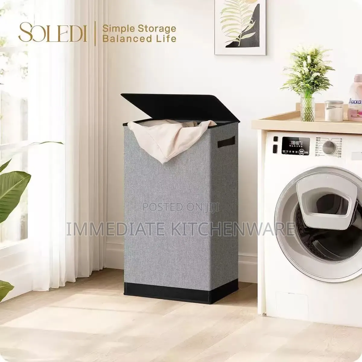 Large Storage Capacity Laundry Hamper With Lid