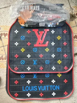 Louis Vuitton Red 5pcs Car Mats