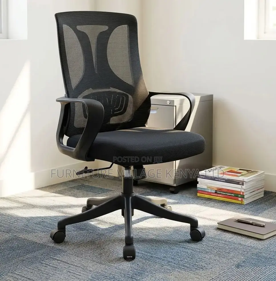 Office Chair; Mid Back Mesh Swivel Adjustable Staff Office Seat