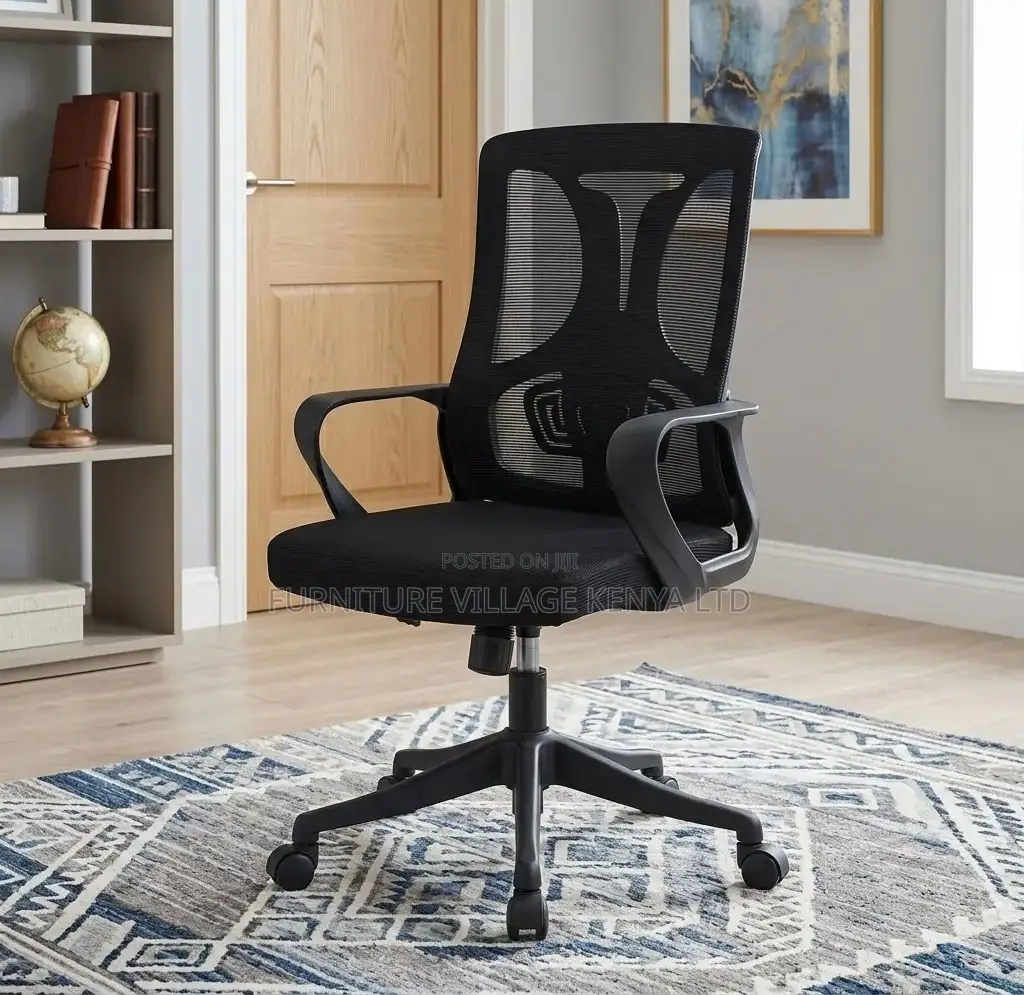 Office Chair; Mid Back Mesh Swivel Adjustable Staff Office Seat