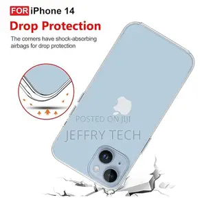 iPhone 14 Silicone Transparent Phone Case Pouch With Camera Protec