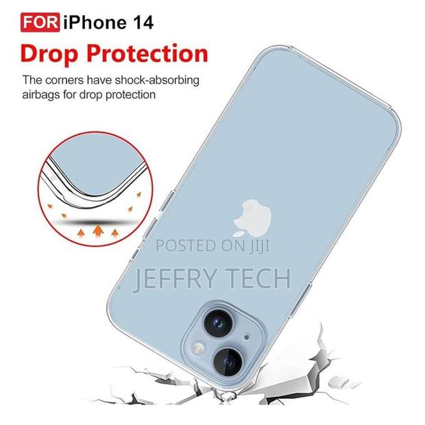 iPhone 14 Silicone Transparent Phone Case Pouch With Camera Protec
