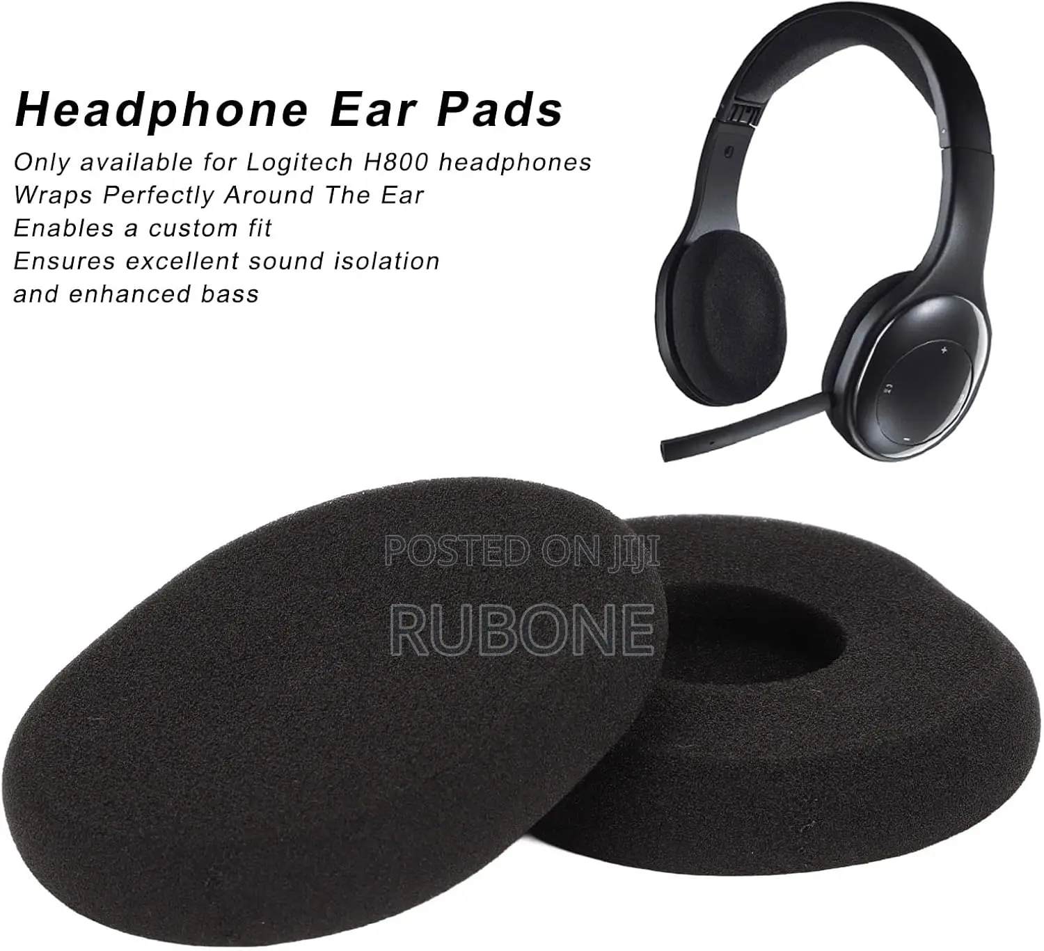 Logitech H800 Replacement Headset Ear Cushions Pads Memory Foam