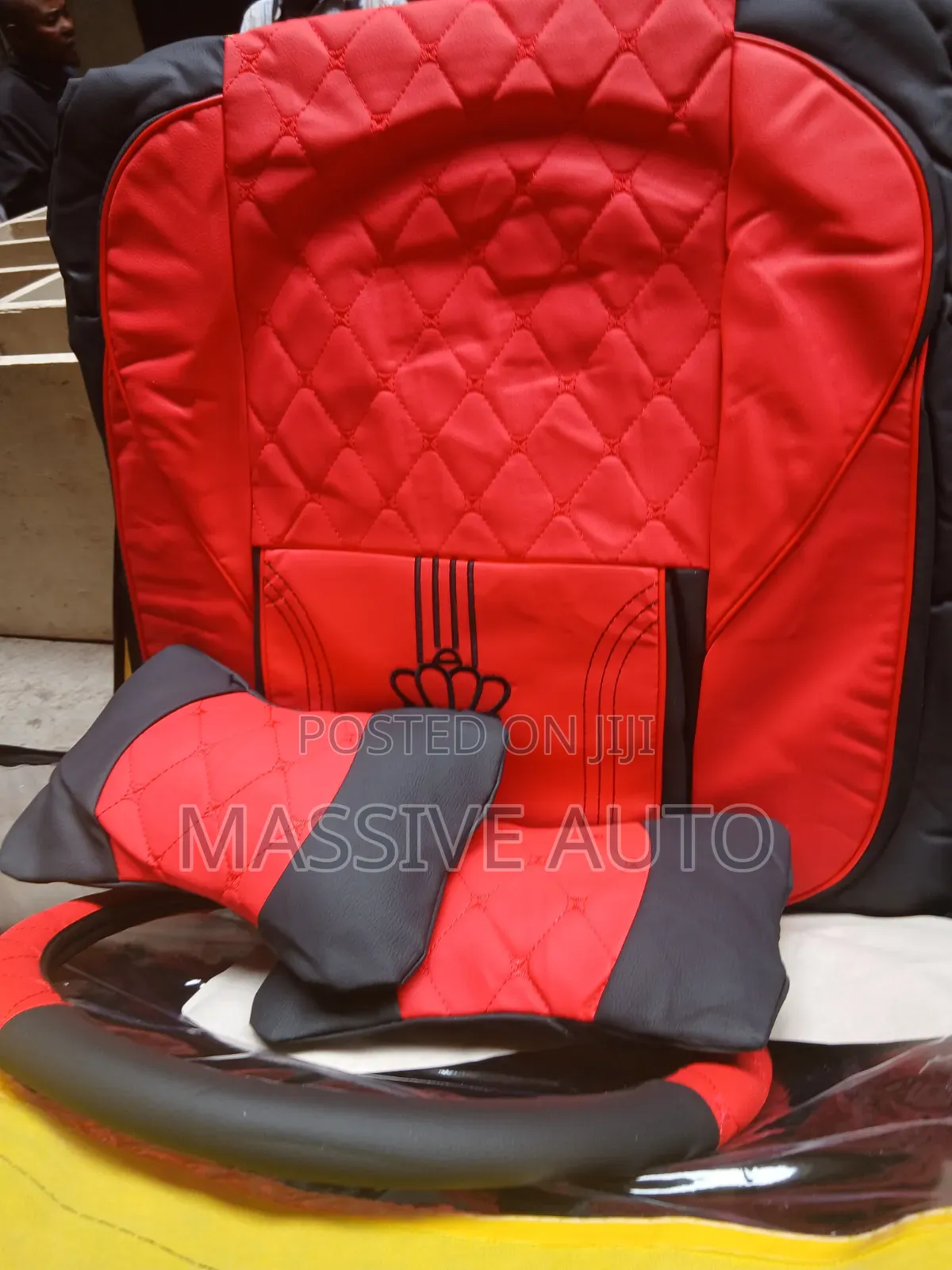 Red Black Universal New 5seater Car Seats Covers