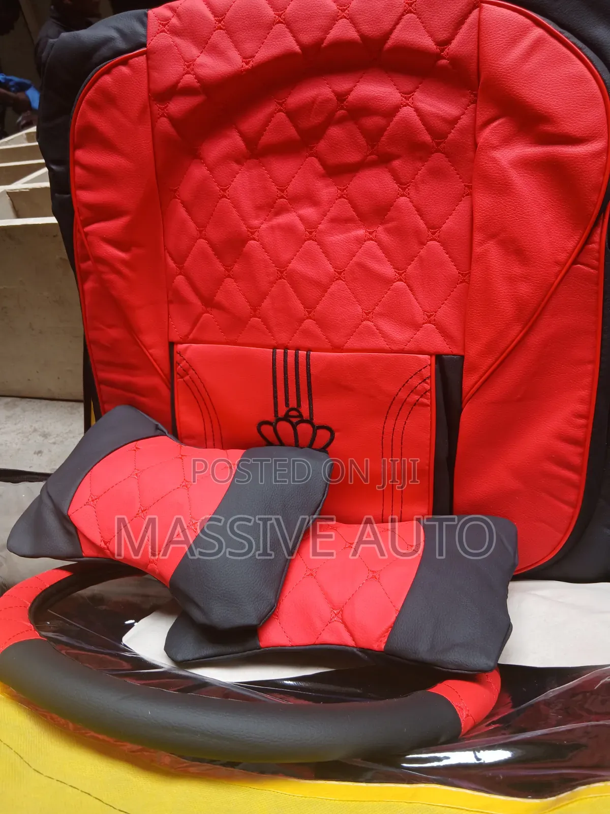 Red Black Universal New 5seater Car Seats Covers