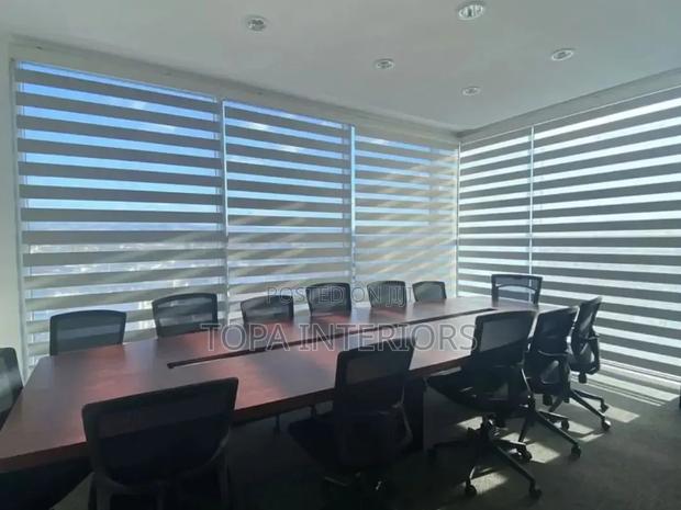 Premium Boardroom Roller Blinds Horizontal Zebra Office Curtains