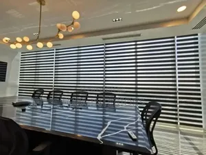 Premium Boardroom Roller Blinds Horizontal Zebra Office Curtains