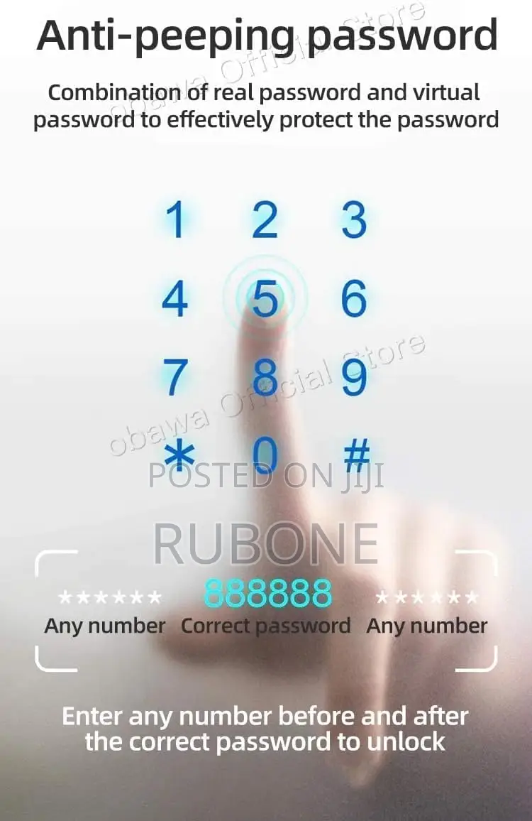 Electronic WiFi Smart APP Password Door Lock Fingerprint IC CardKey