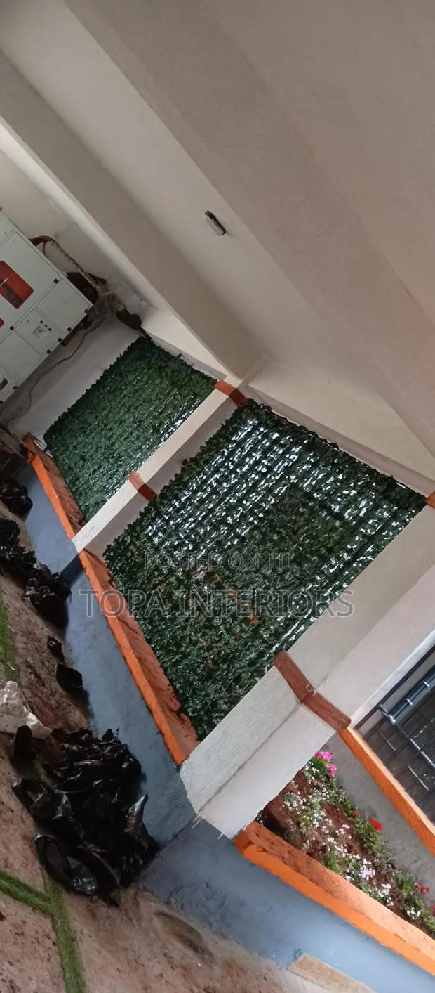 Green Artificial Easy to Fix Balcony Privacy Fence