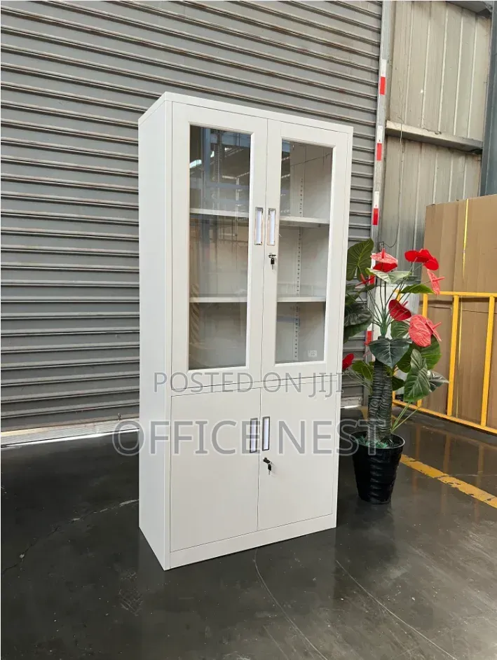 Office Steel Filing Cabinet With Glass Doors