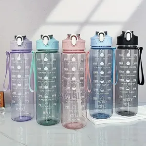 900ML Large Sports Water Bottle Leak Proof Gym Travel Bottle - Hk
