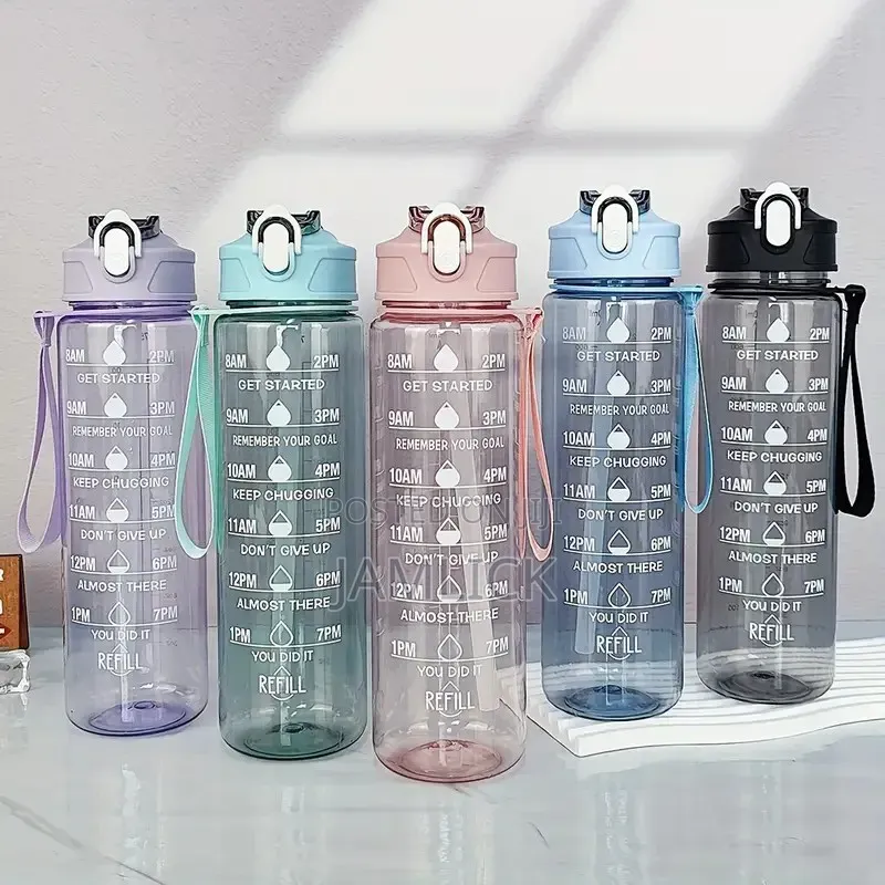 900ML Large Sports Water Bottle Leak Proof Gym Travel Bottle - Hk