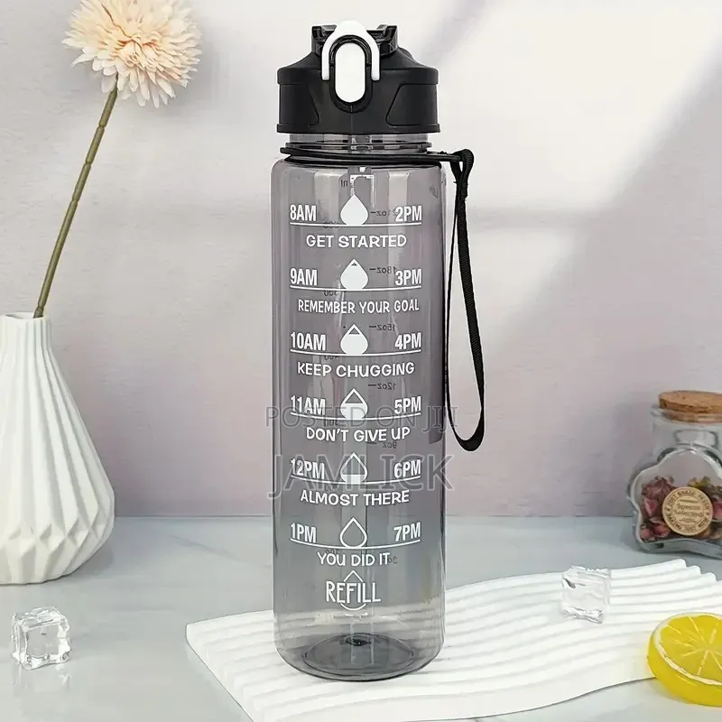 900ML Large Sports Water Bottle Leak Proof Gym Travel Bottle - Hk