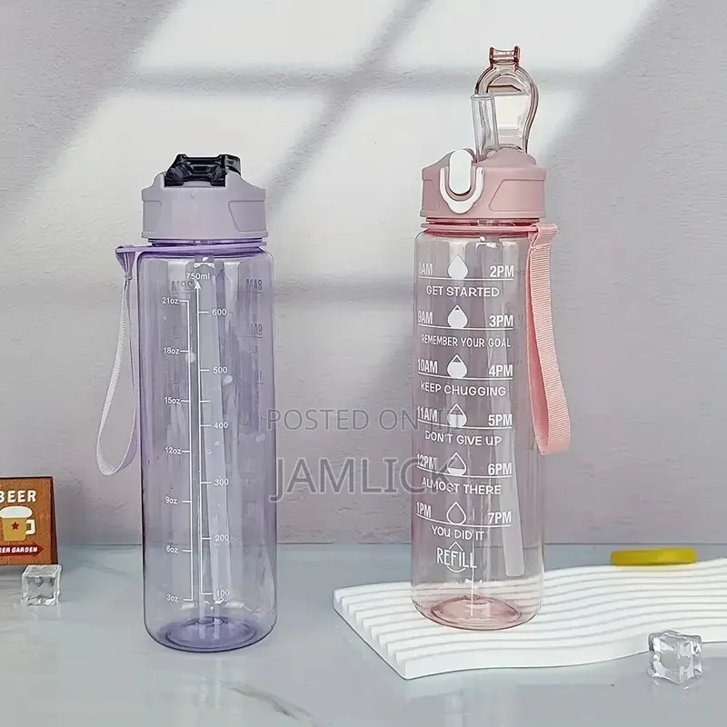 900ML Large Sports Water Bottle Leak Proof Gym Travel Bottle - Hk