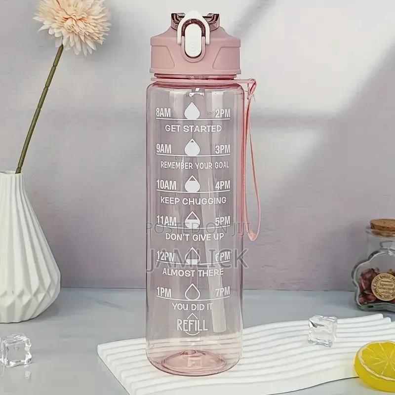 900ML Large Sports Water Bottle Leak Proof Gym Travel Bottle - Hk