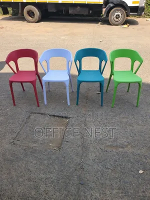 Durable Stackable Plastic Chairs for Home, Office Outdoor Use