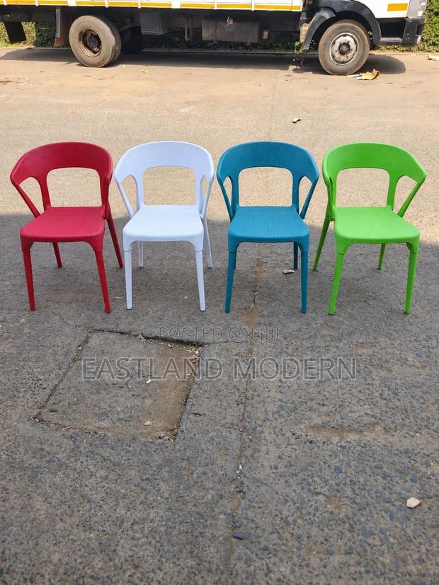 Durable Stackable Plastic Chairs for Home, Office Outdoor Use - thumbnail 3