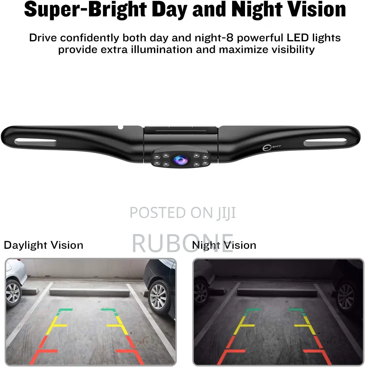 Backup Camera, Esky 170 Degree Wide Angle 8 LED