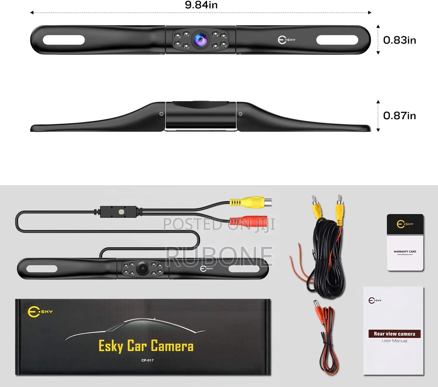 Backup Camera, Esky 170 Degree Wide Angle 8 LED