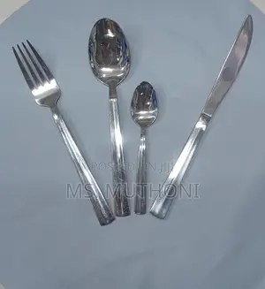 24 Pieces Silver Golden Cutlery Set With Hanging Rack