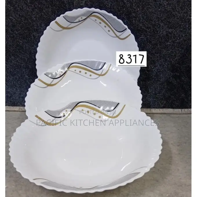 SUNDABESTS 6 PCS Unique Dinner Deep Plates