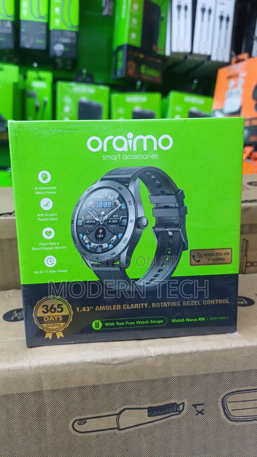 Oraimo Watch Nova RN 1.43'' Amoled Rotating Bezel Control Watch