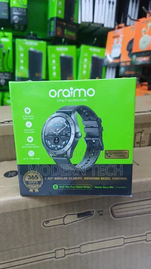 Oraimo Nova RN Smart Watch 1.43" AMOLED Display + Rotating Bezel