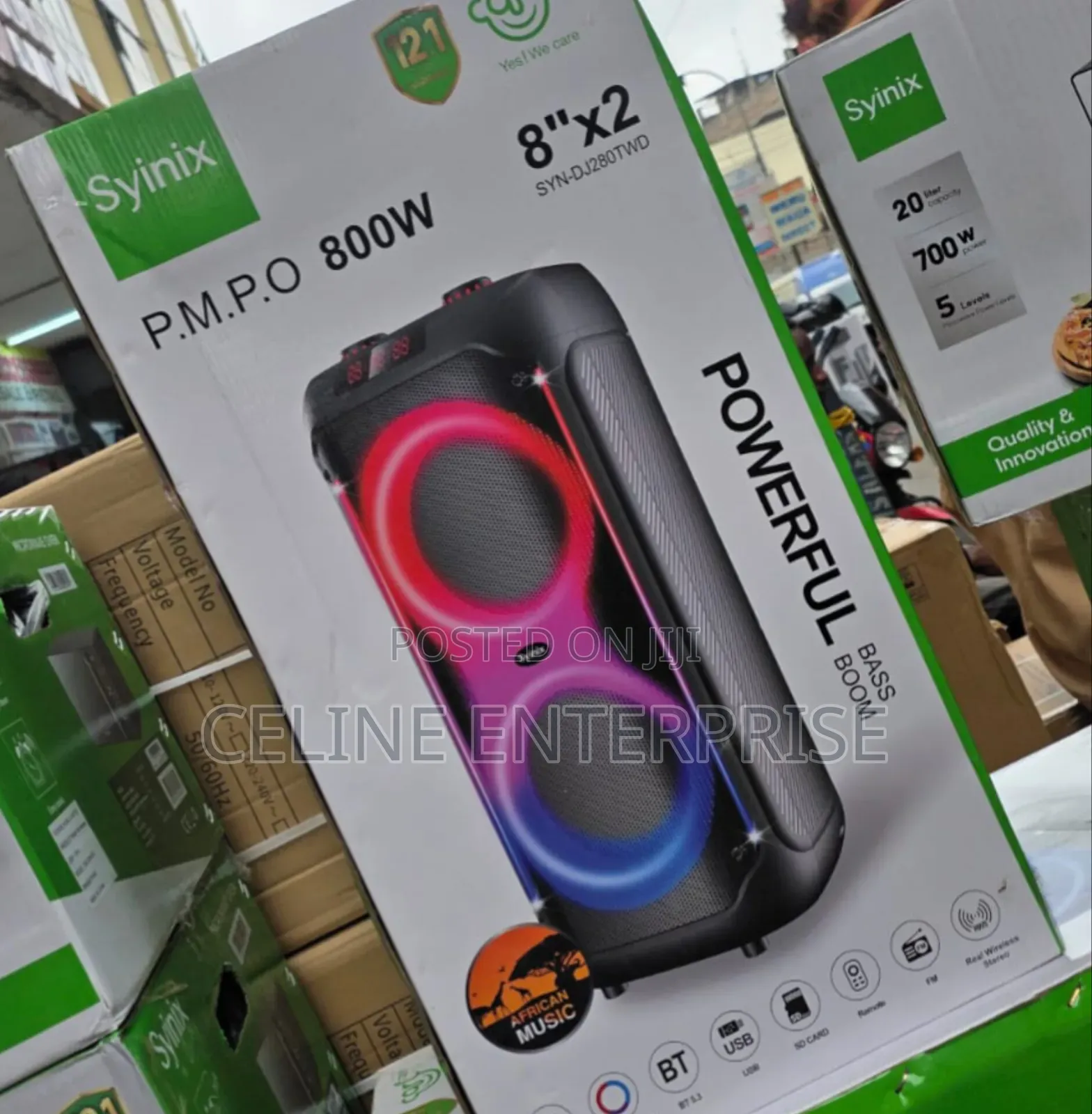 Syinix 800W Portable Party Speaker | Deep Bass | Bluetooth | Wireless