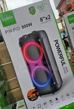 Syinix 800W Bass Boom Portable Bluetooth Speaker – Karaoke LED