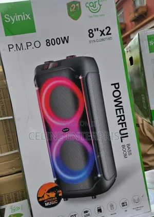 Syinix 800W Powerful Bass Bluetooth Party Speaker With Wireless Mic