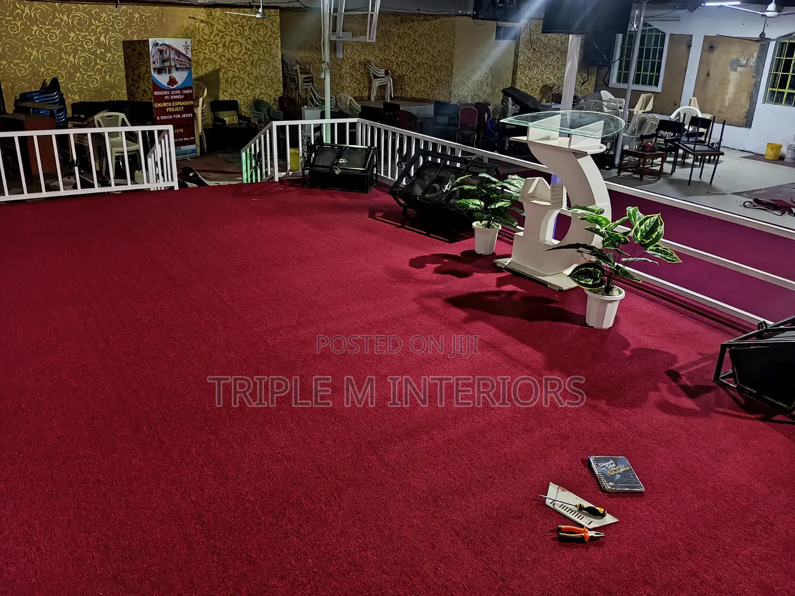 Quality Wall to Wall 4mm Delta Carpet for Home, Churches, Boardrooms