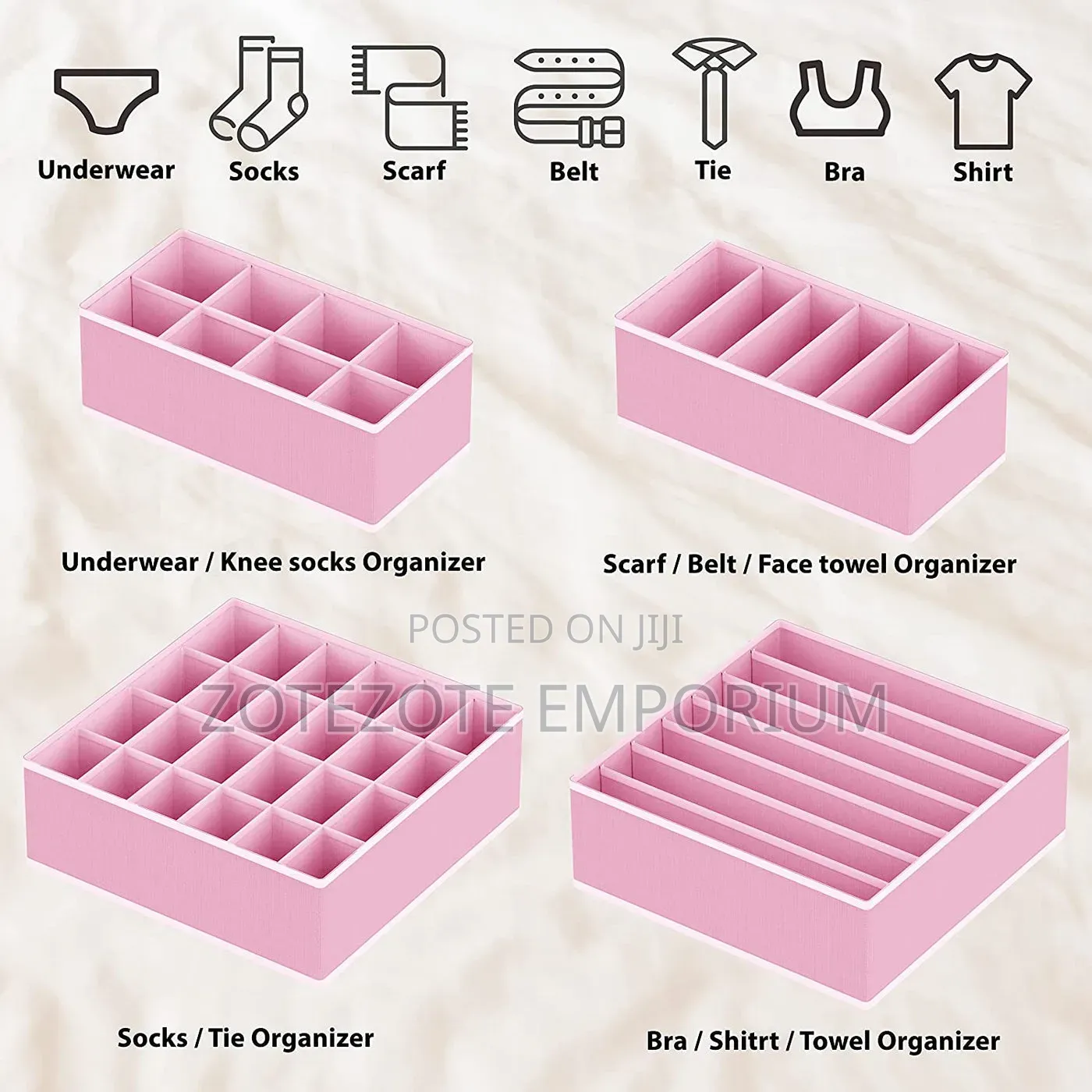 4vin 1 Undergarment Organizer 4pcs Set