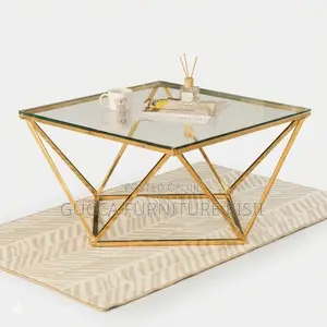 Diamond Shaped Glass Coffee Table