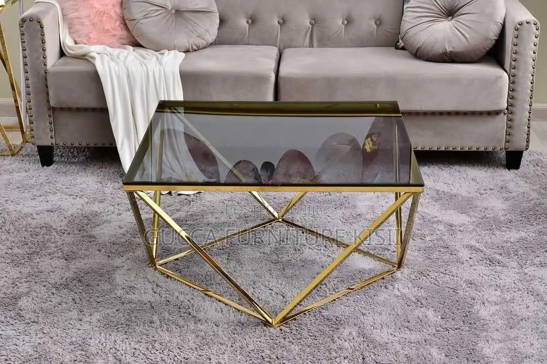 Diamond Shaped Glass Coffee Table
