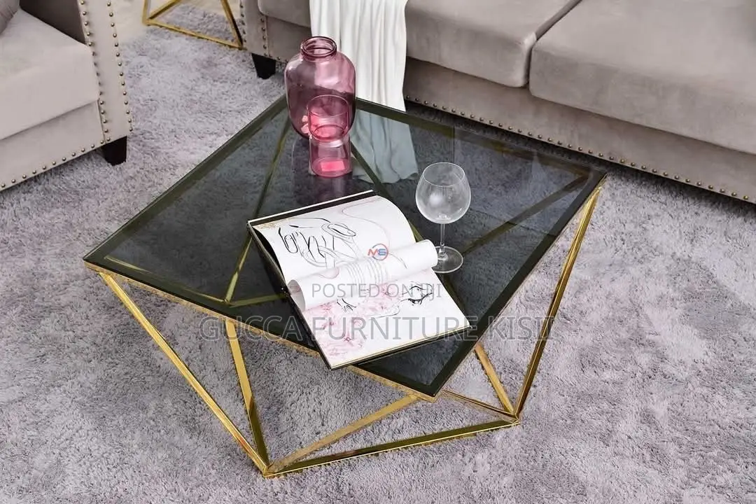 Diamond Shaped Glass Coffee Table