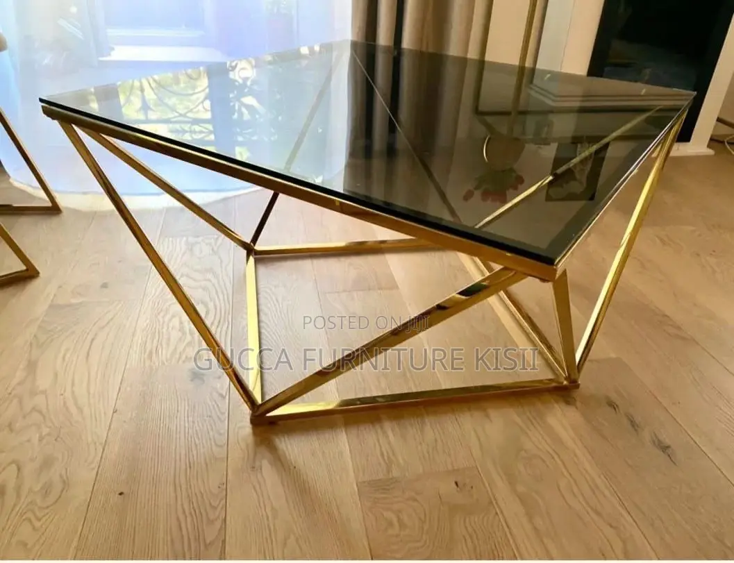 Diamond Shaped Glass Coffee Table