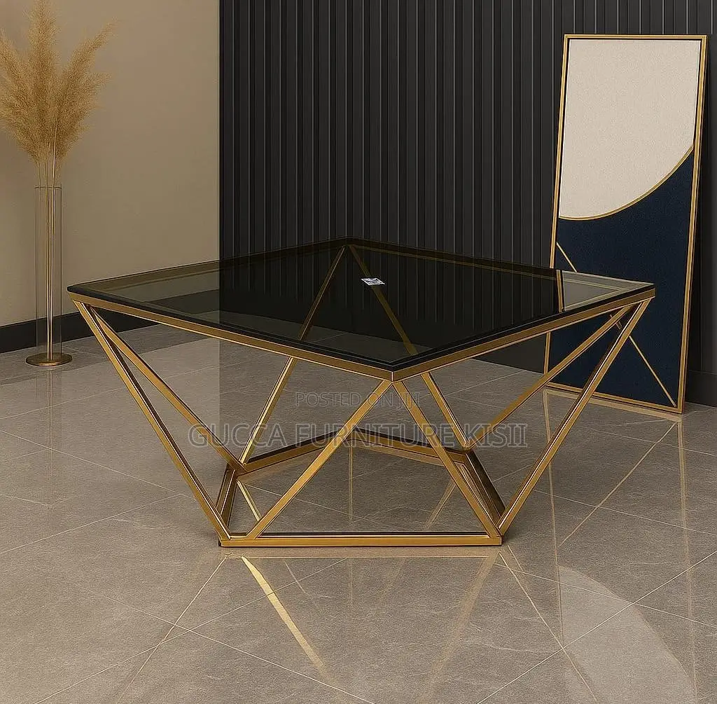 Diamond Shaped Glass Coffee Table