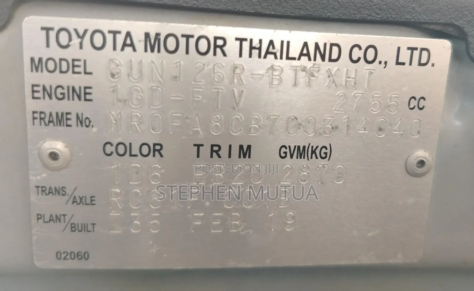 Toyota Hilux Revo Single Cab Deisel 2.8 AWD 2019 Silver