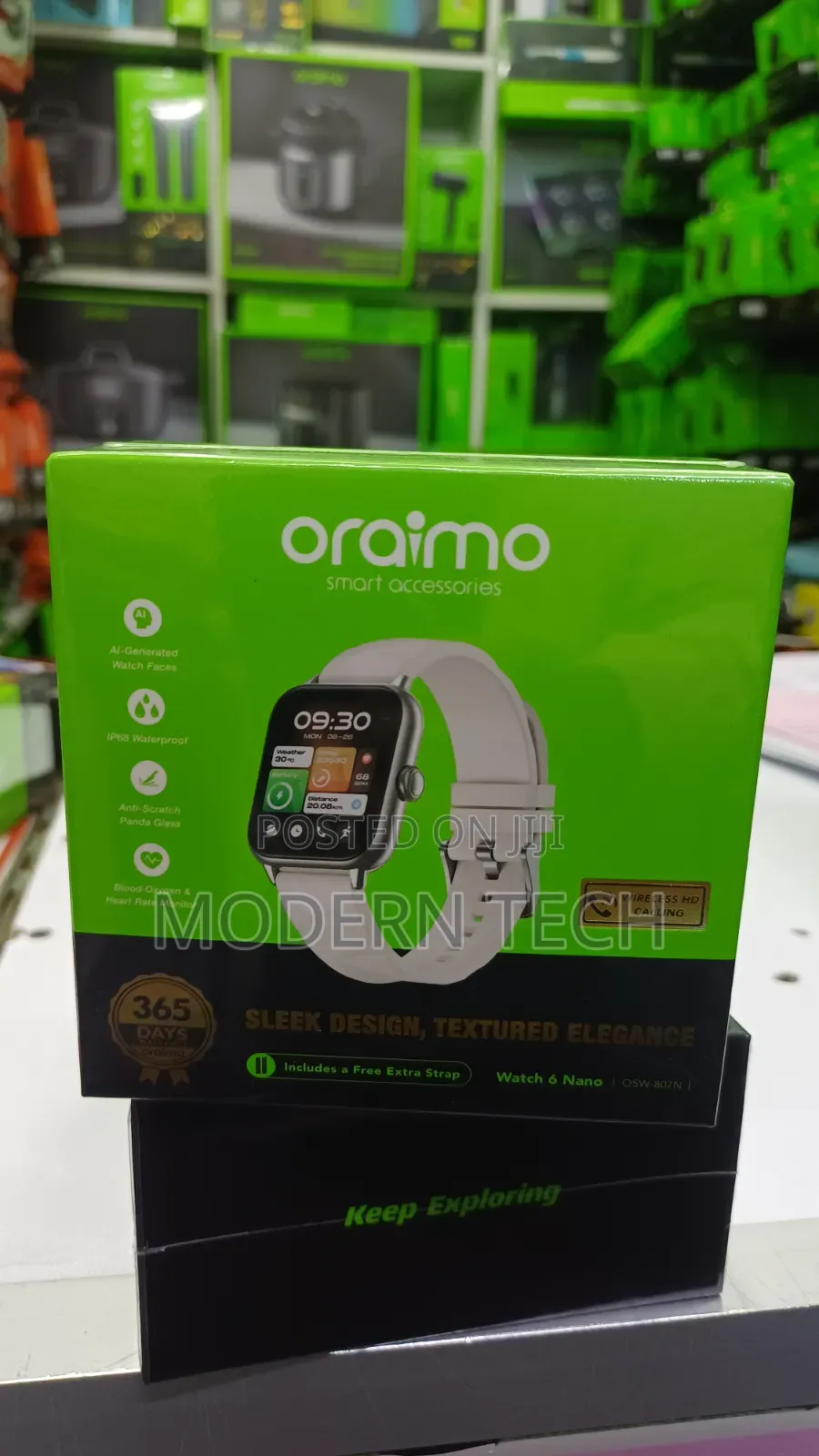 Oraimo Watch 6 Nano 1.52" Smartwatch – IP68 Waterproof
