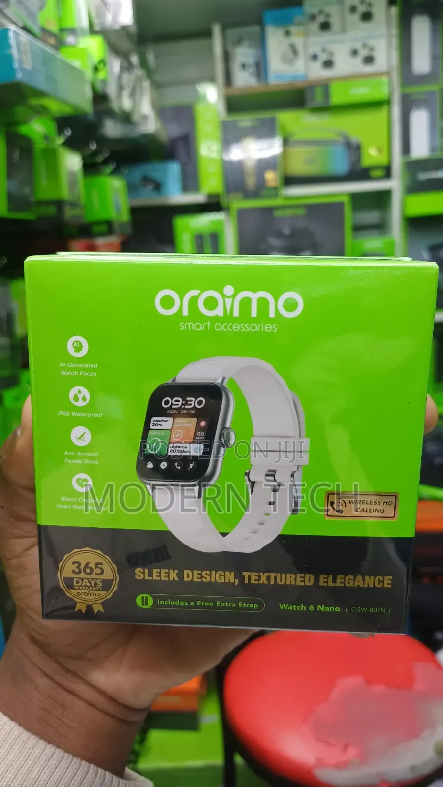 Oraimo Watch 6 Nano 1.52" Smartwatch – IP68 Waterproof