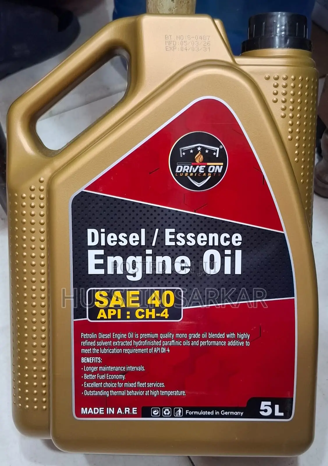 Drive on Engine Oil