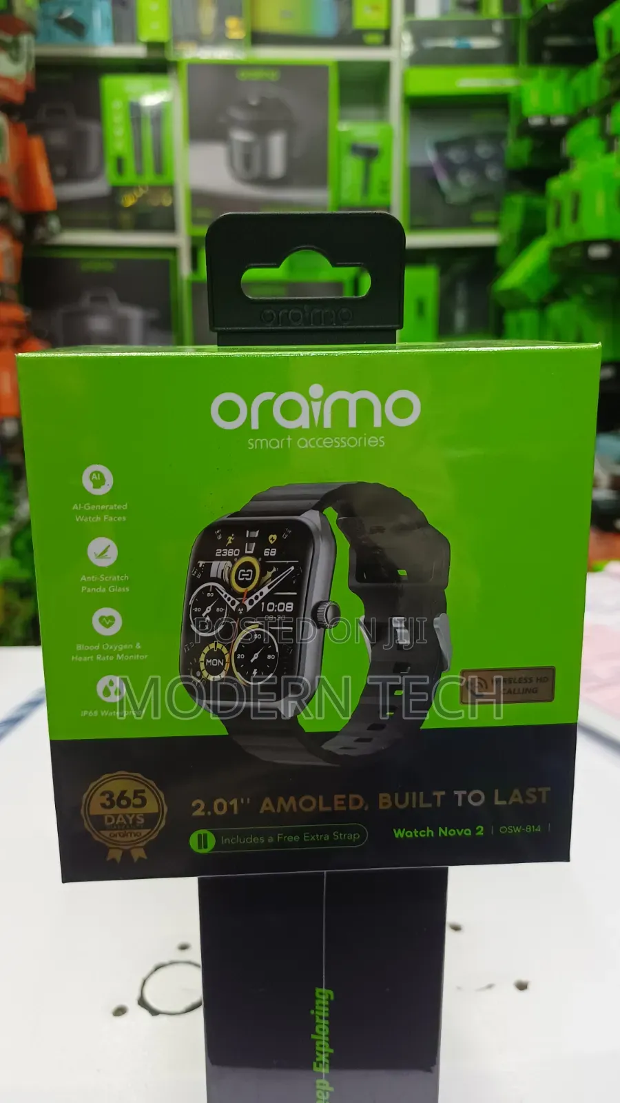 Oraimo Nova 2 Smart Watch – 2.01" AMOLED IP68 Waterproof