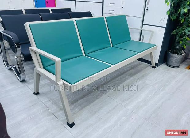Office Bench; Green 3-Link Padded Bench - thumbnail 10
