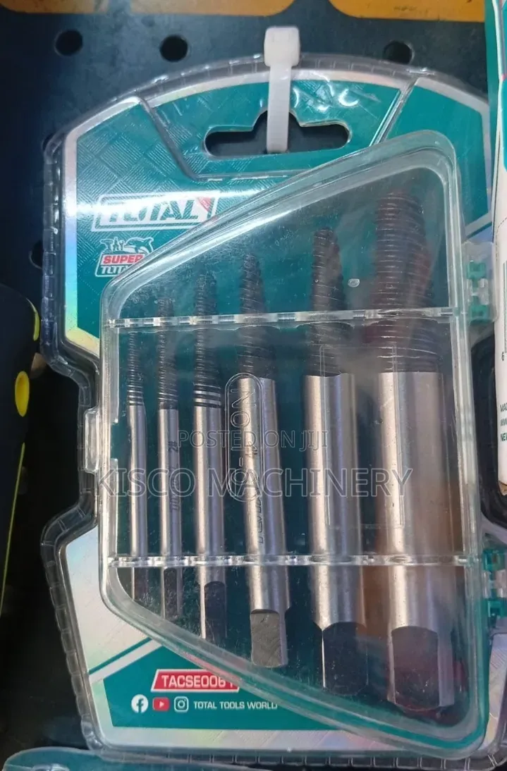 TOTAL 6-Piece Screw Extractor Set