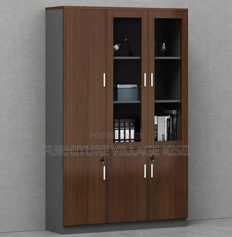 Office Cabinet; 3-Door Wooden Filing Cabinet
