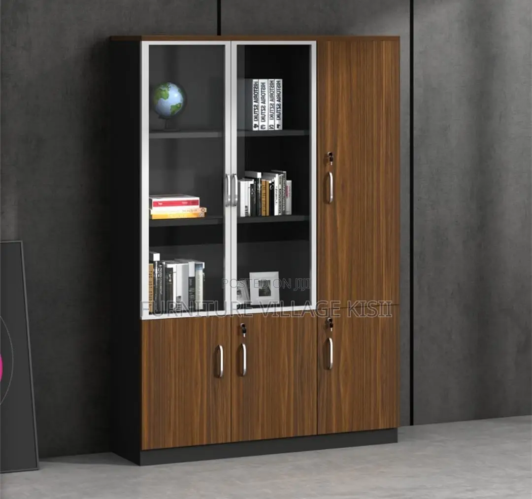 Office Cabinet; 3-Door Wooden Filing Cabinet