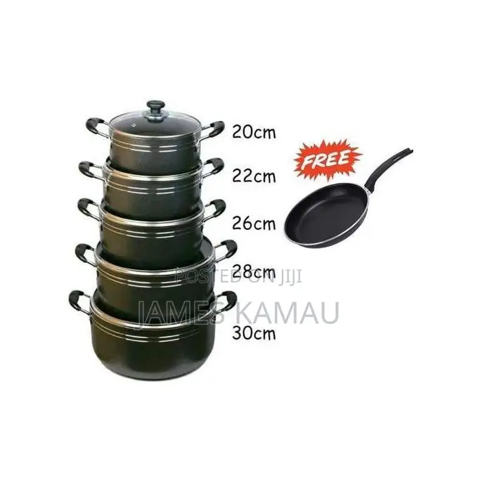TC 14 Pieces Heavy Duty Non Stick Cooking Pots/Sufuria With a Pan